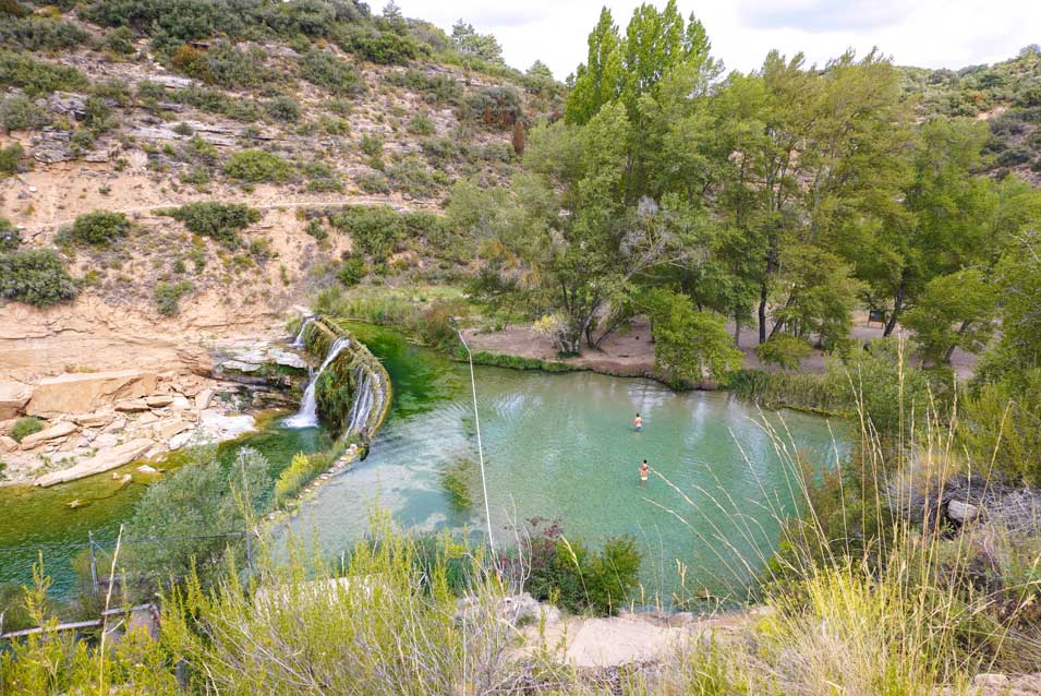 cruzando el rio en Salto-de-Bierge