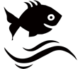 Wild Willie is happy to see his friend! Happy wild fish swimming in swimming holes