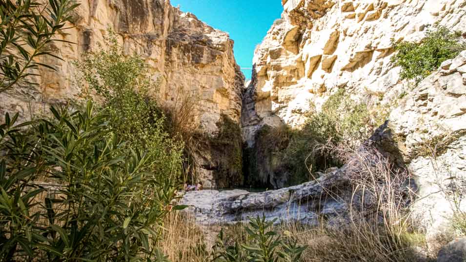 El Salt de Xixona swimming hole is like a natural pool carved in rock
