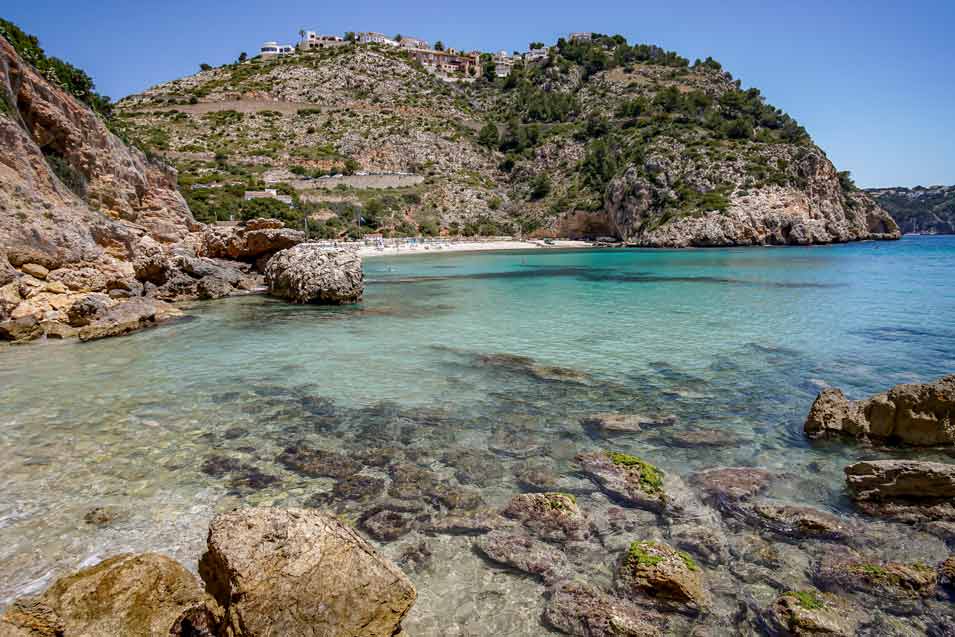 Cala-Granadella-amazing cove with crystallie water
