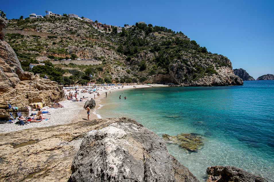 Cala-Granadella cove to swim in