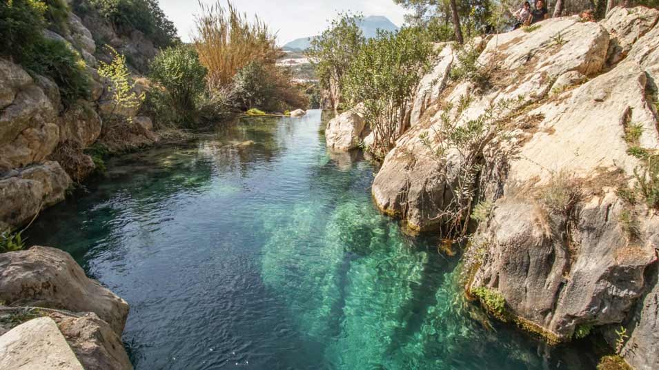 deep swimming hole at Algar Waterfalls