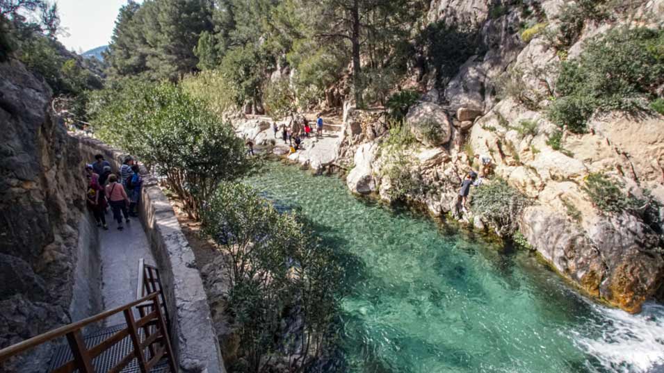 turquoise water at Algar Waterfalls