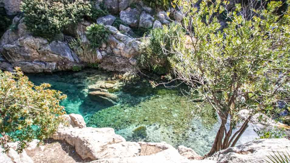 turquoise water at Algar Waterfalls