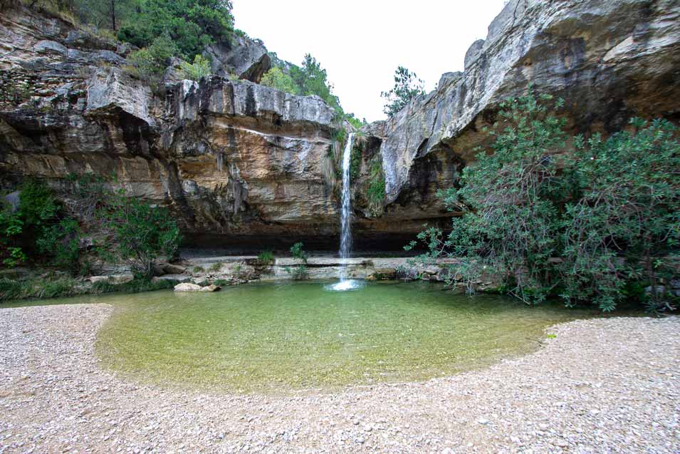 natural pool and cascade