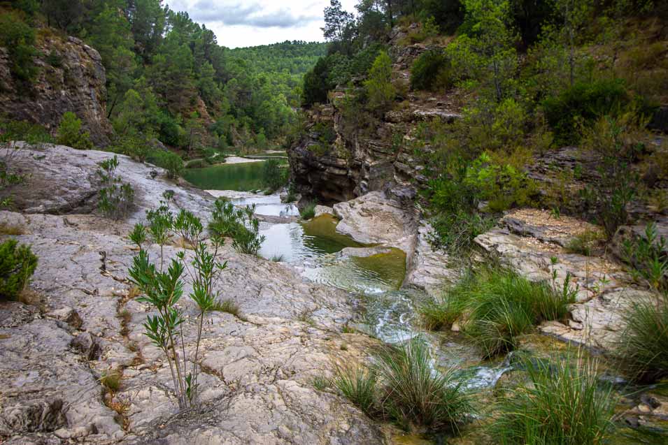 natural pools in rocky ravine