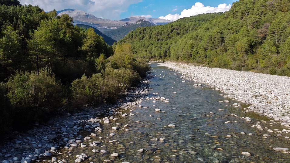 Cinca river in northern huesca