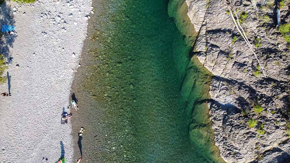 río-Cinca river swimming