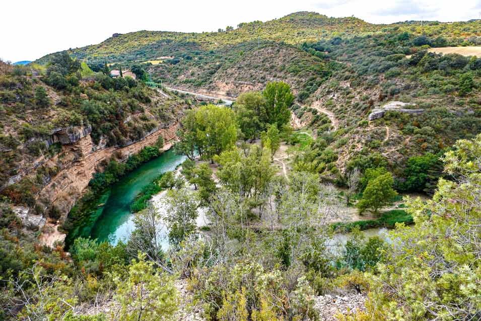 route from-Salto-de-Bierge to Fuente de Tamara