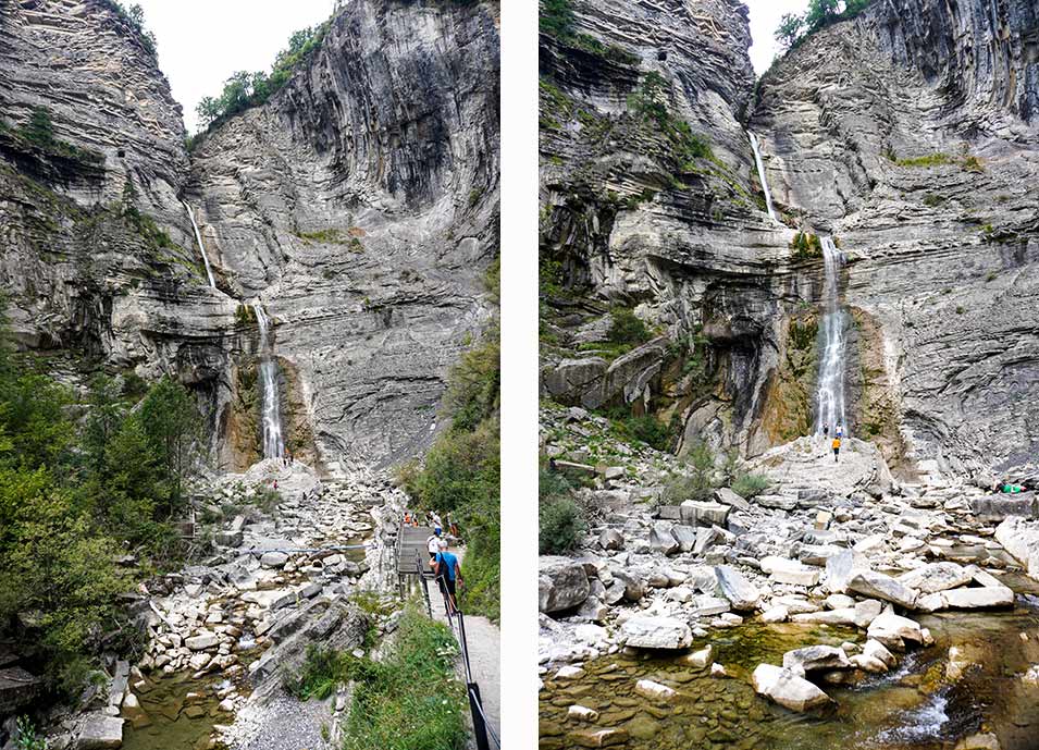 Via ferrata sorrosal waterfall