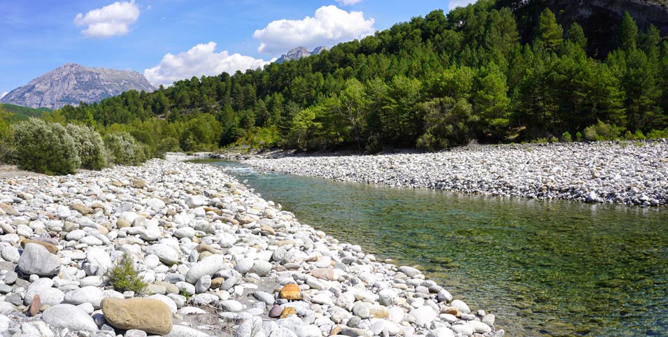 Cinca river and Pyrenees