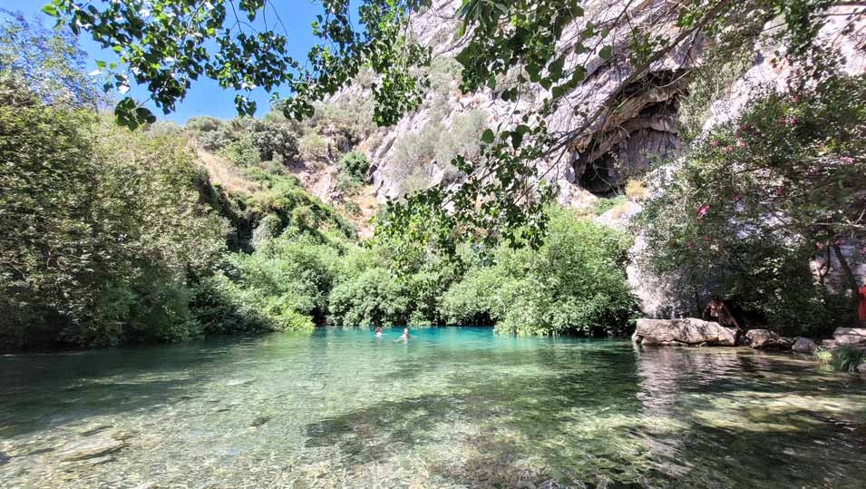 cave and natural pool